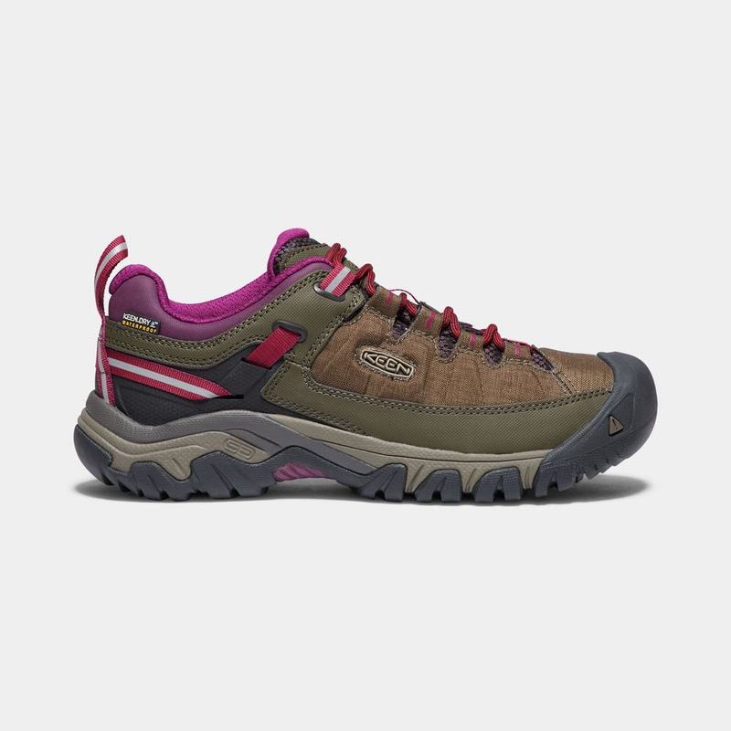 Keen Targhee Exp Waterproof - Kadın Trekking Ayakkabısı - Kahverengi/Zeytin Yeşili/Mor - Turkey (976